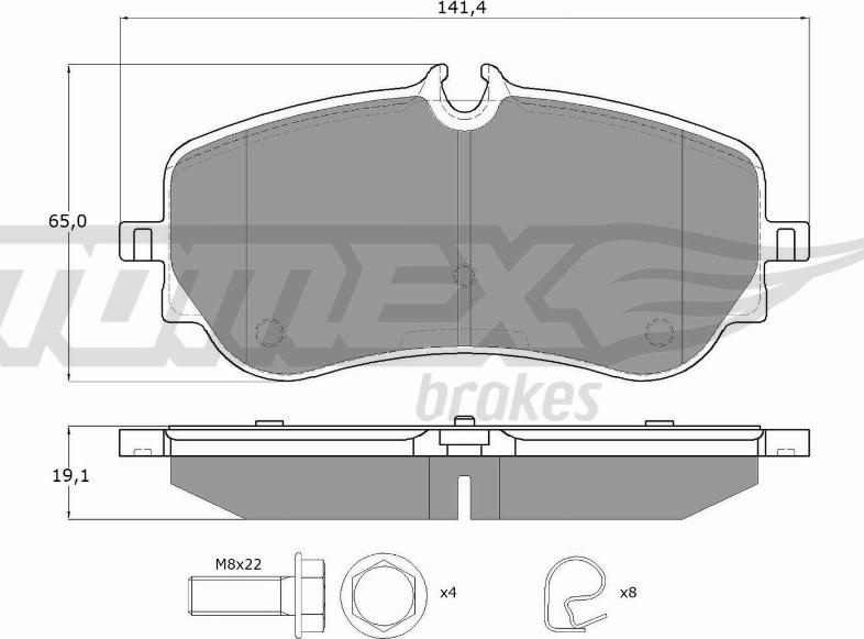 TOMEX brakes TX 19-14 - Brake Pad Set, disc brake www.parts5.com