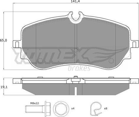 TOMEX brakes TX 19-14 - Brake Pad Set, disc brake www.parts5.com