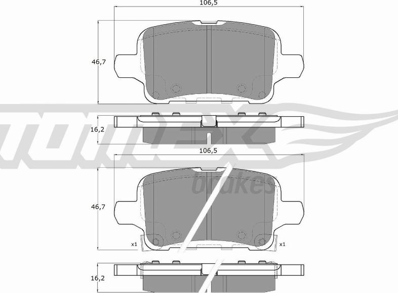 TOMEX brakes TX 19-11 - Brake Pad Set, disc brake www.parts5.com