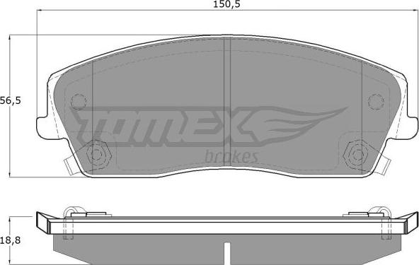 TOMEX brakes TX 19-18 - Brake Pad Set, disc brake www.parts5.com