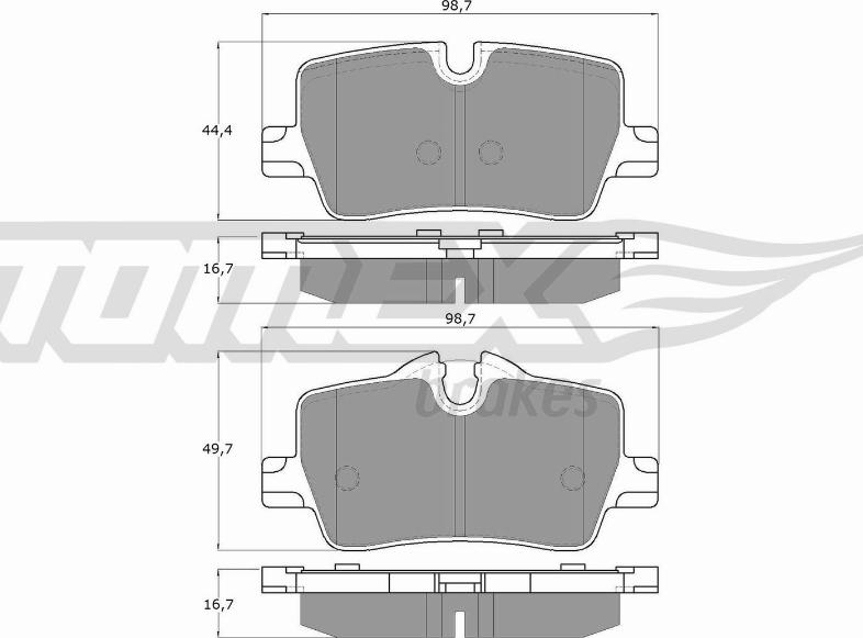 TOMEX brakes TX 19-85 - Brake Pad Set, disc brake www.parts5.com