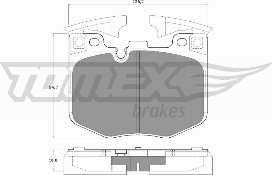 TOMEX brakes TX 19-86 - Piduriklotsi komplekt,ketaspidur parts5.com