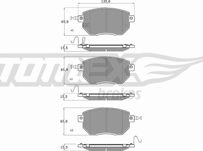 TOMEX brakes TX 19-39 - Juego de pastillas de freno www.parts5.com