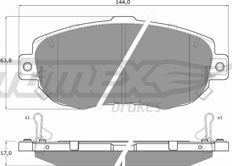 TOMEX brakes TX 19-34 - Set placute frana,frana disc www.parts5.com