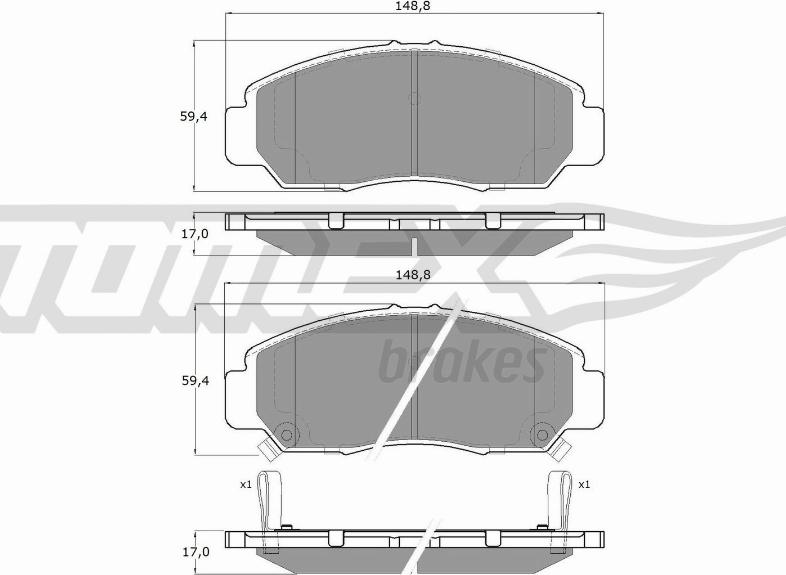 TOMEX brakes TX 19-32 - Sada brzdových destiček, kotoučová brzda www.parts5.com