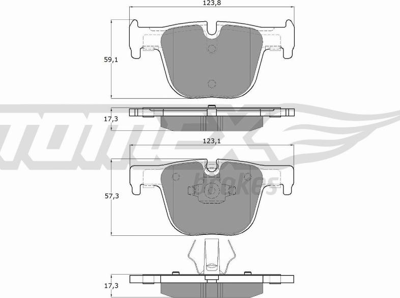 TOMEX brakes TX 19-29 - Set placute frana,frana disc www.parts5.com