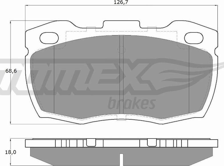 TOMEX brakes TX 19-23 - Тормозные колодки, дисковые, комплект www.parts5.com