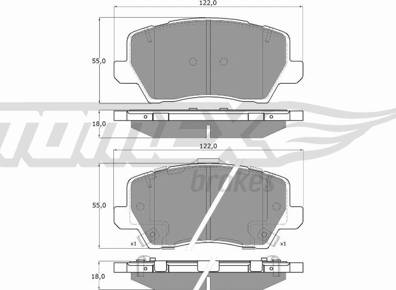 TOMEX brakes TX 19-75 - Set placute frana,frana disc www.parts5.com