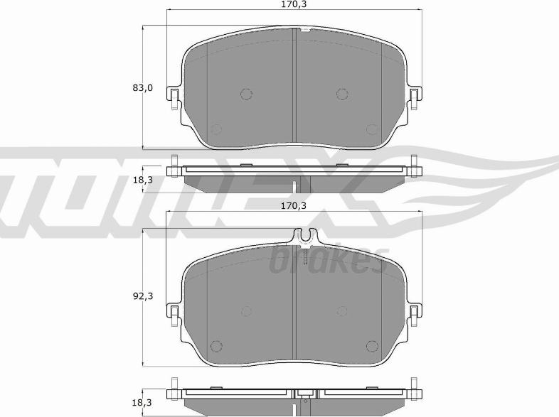 TOMEX brakes TX 19-78 - Sada brzdových destiček, kotoučová brzda www.parts5.com