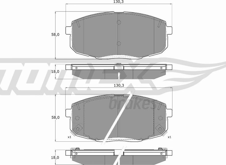 TOMEX brakes TX 14-991 - Brake Pad Set, disc brake www.parts5.com