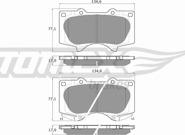 TOMEX brakes TX 14-96 - Set placute frana,frana disc www.parts5.com