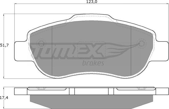 TOMEX brakes TX 14-43 - Set placute frana,frana disc www.parts5.com