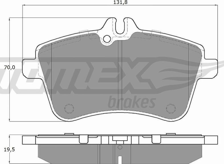 TOMEX brakes TX 14-55 - Brake Pad Set, disc brake parts5.com