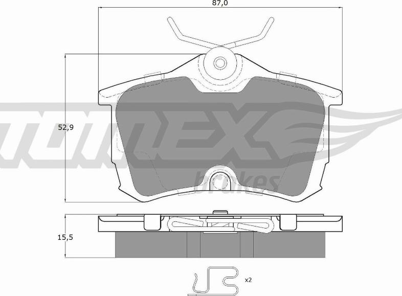 TOMEX brakes TX 14-51 - Komplet kočnih obloga, disk kočnica www.parts5.com