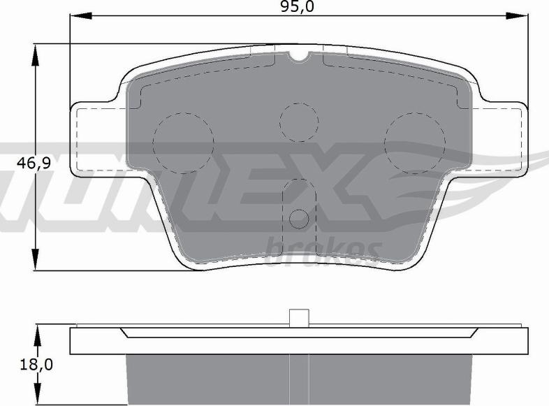 TOMEX brakes TX 14-65 - Brake Pad Set, disc brake parts5.com