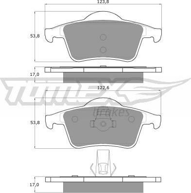 TOMEX brakes TX 14-05 - Set placute frana,frana disc www.parts5.com