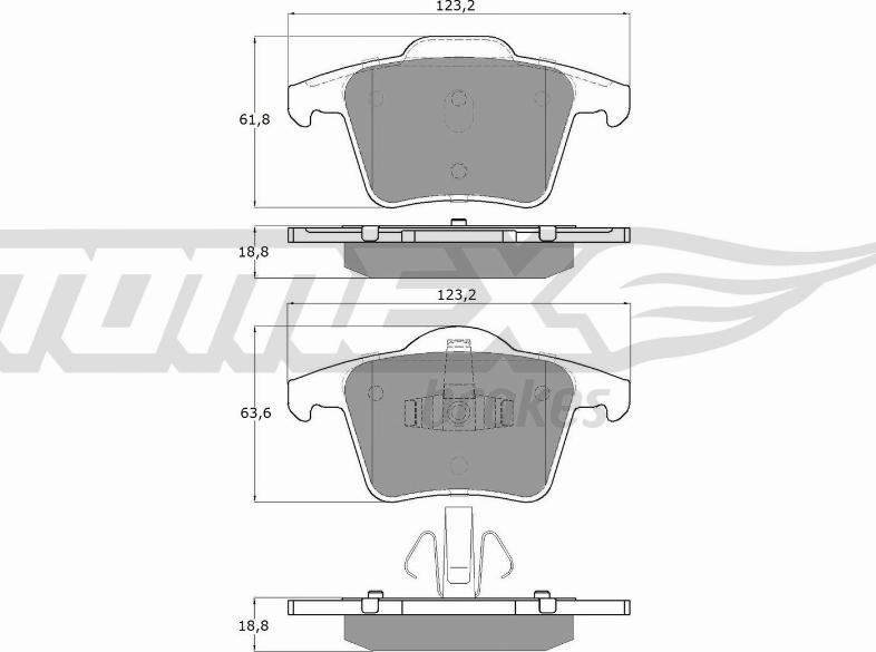 TOMEX brakes TX 14-07 - Brake Pad Set, disc brake www.parts5.com