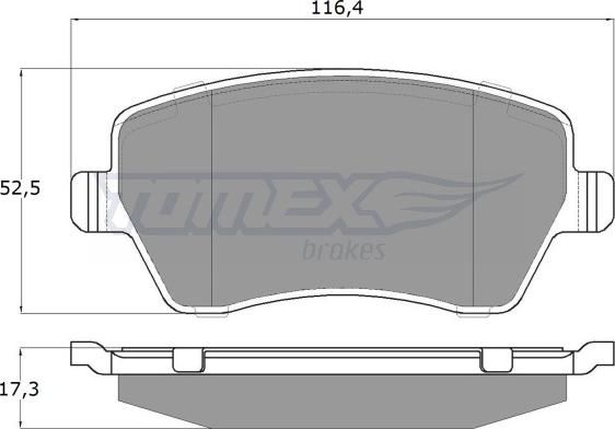 TOMEX brakes TX 14-16 - Set placute frana,frana disc www.parts5.com