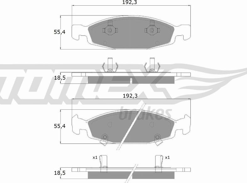 TOMEX brakes TX 14-89 - Brake Pad Set, disc brake parts5.com