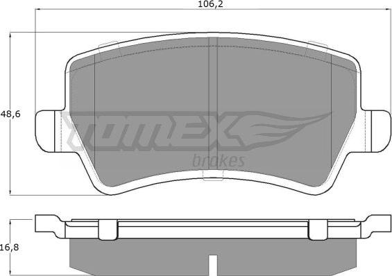 TOMEX brakes TX 14-85 - Piduriklotsi komplekt,ketaspidur www.parts5.com