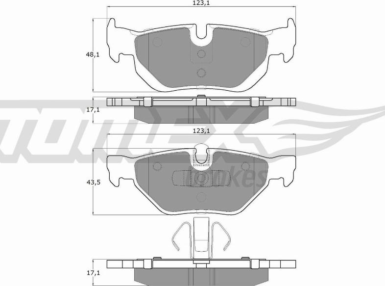 TOMEX brakes TX 14-36 - Brake Pad Set, disc brake parts5.com