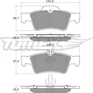 TOMEX brakes TX 14-30 - Piduriklotsi komplekt,ketaspidur www.parts5.com