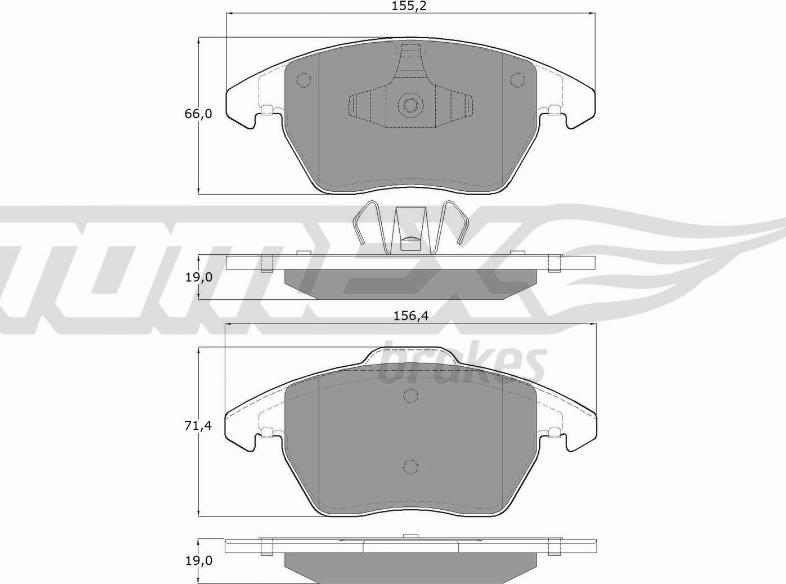 TOMEX brakes TX 14-38 - Brake Pad Set, disc brake www.parts5.com