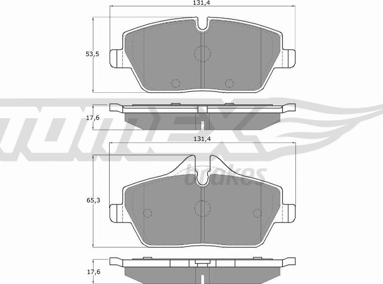 TOMEX brakes TX 14-33 - Brake Pad Set, disc brake parts5.com