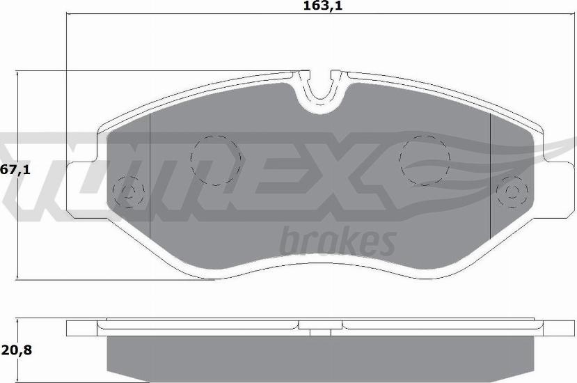 TOMEX brakes TX 14-25 - Fékbetétkészlet, tárcsafék www.parts5.com