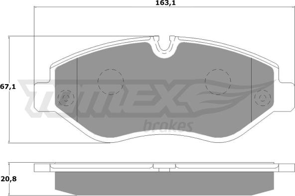 TOMEX brakes TX 14-25 - Brake Pad Set, disc brake www.parts5.com