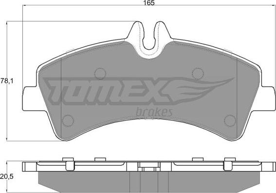 TOMEX brakes TX 14-26 - Set placute frana,frana disc www.parts5.com