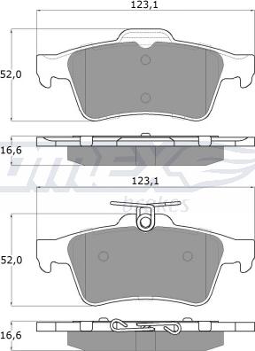 TOMEX brakes TX 14-28 - Bremsbelagsatz, Scheibenbremse www.parts5.com