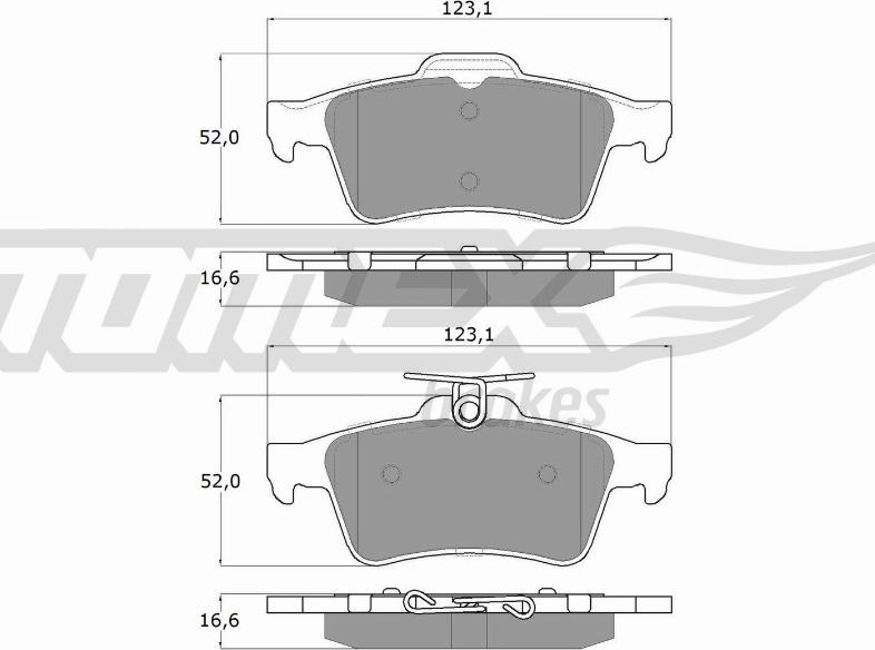 TOMEX brakes TX 14-28 - Тормозные колодки, дисковые, комплект www.parts5.com