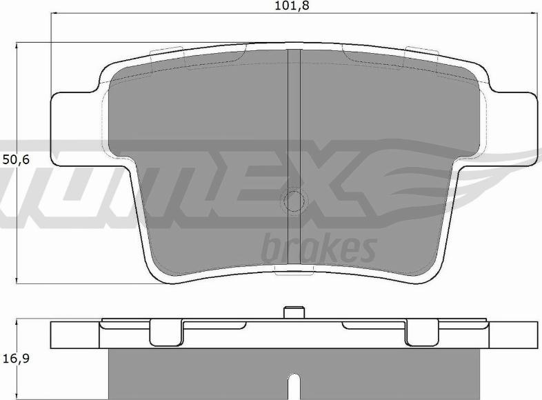 TOMEX brakes TX 14-74 - Set placute frana,frana disc www.parts5.com