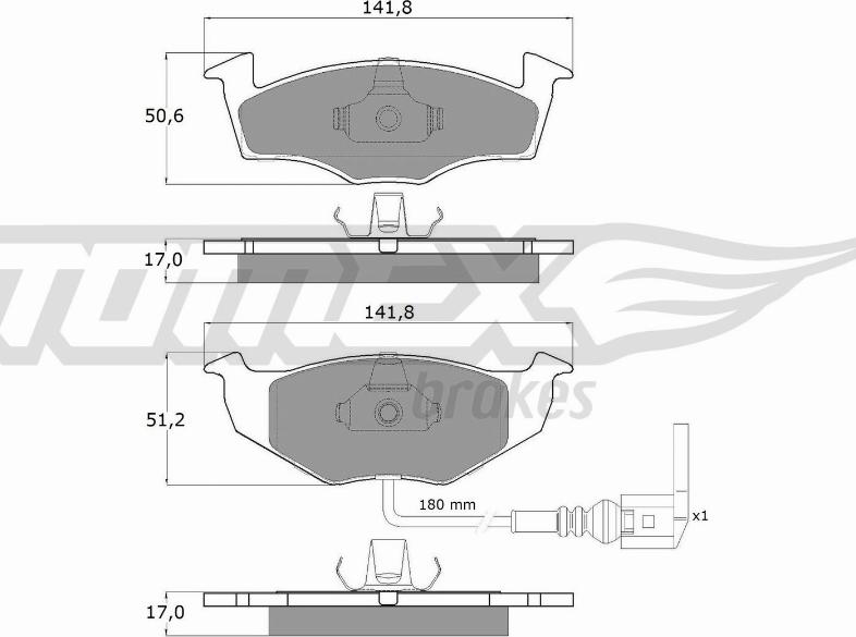 TOMEX brakes TX 14-78 - Set placute frana,frana disc www.parts5.com