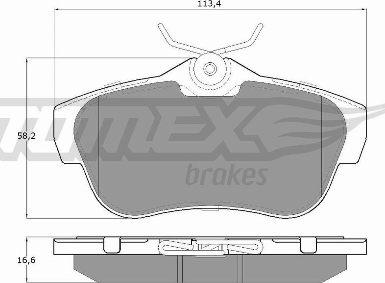 TOMEX brakes TX 15-94 - Комплект спирачно феродо, дискови спирачки www.parts5.com