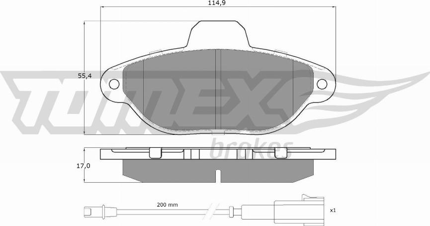 TOMEX brakes TX 15-96 - Set placute frana,frana disc www.parts5.com