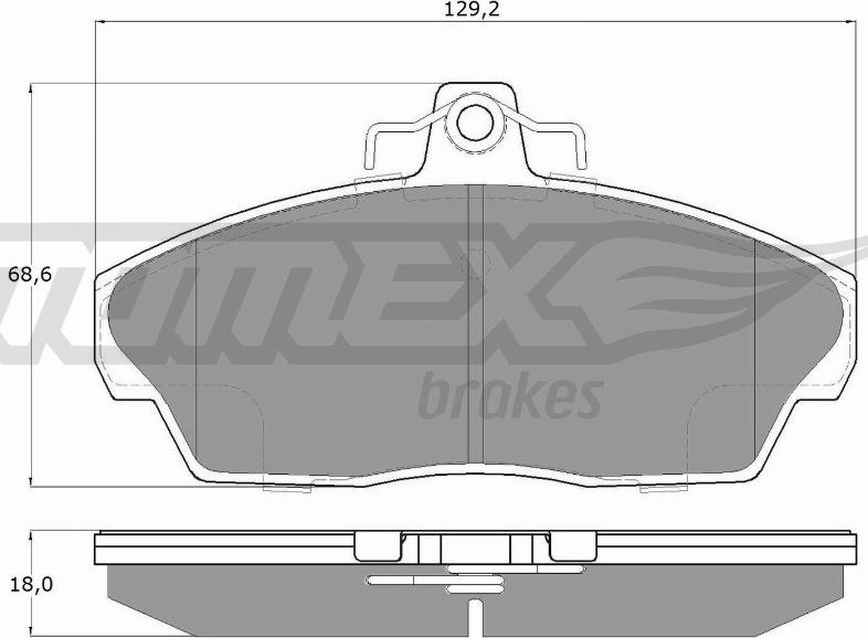 TOMEX brakes TX 15-40 - Piduriklotsi komplekt,ketaspidur www.parts5.com