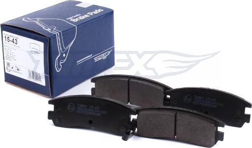 TOMEX brakes TX 15-43 - Brake Pad Set, disc brake parts5.com