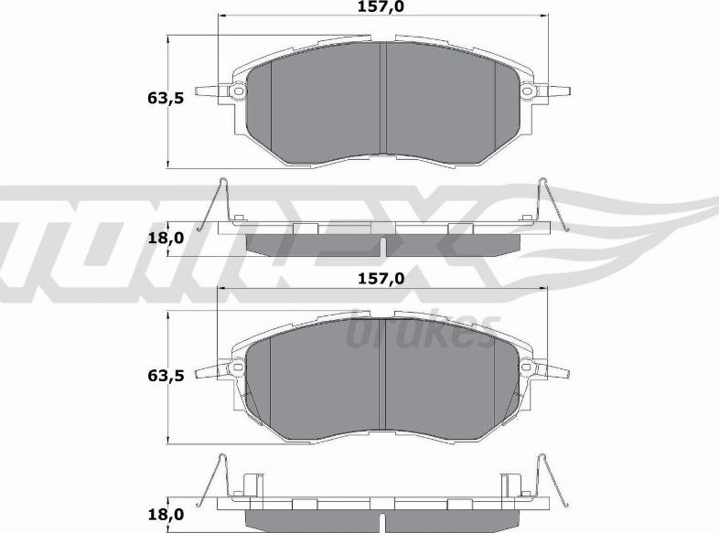 TOMEX brakes TX 15-54 - Комплект спирачно феродо, дискови спирачки www.parts5.com