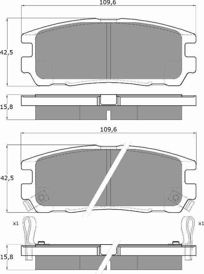 TOMEX brakes TX 15-55 - Тормозные колодки, дисковые, комплект www.parts5.com