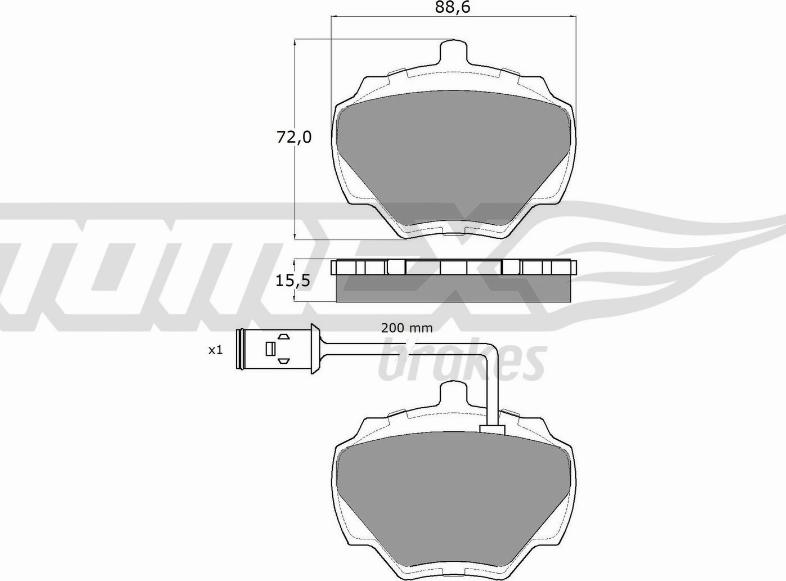 TOMEX brakes TX 15-50 - Set placute frana,frana disc www.parts5.com