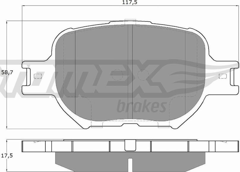 TOMEX brakes TX 15-62 - Brake Pad Set, disc brake www.parts5.com