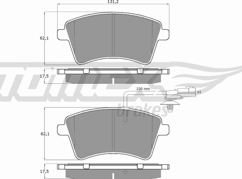 TOMEX brakes TX 15-841 - Set placute frana,frana disc www.parts5.com