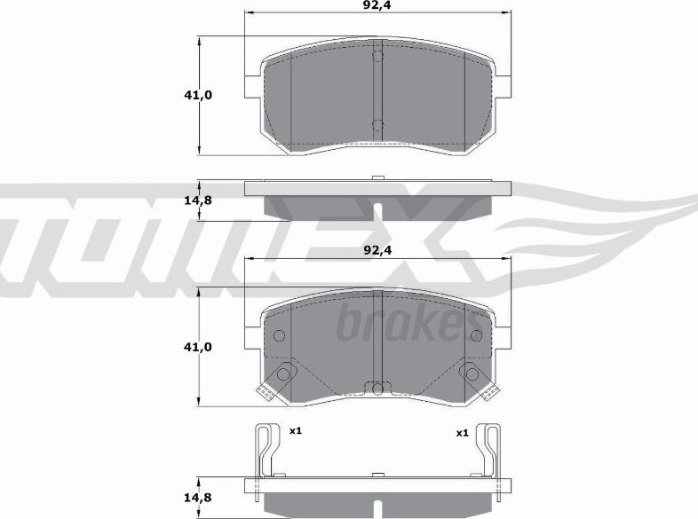 TOMEX brakes TX 15-80 - Brake Pad Set, disc brake www.parts5.com