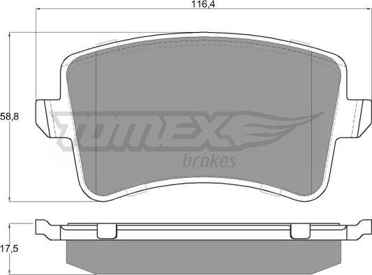 TOMEX brakes TX 15-81 - Brake Pad Set, disc brake www.parts5.com