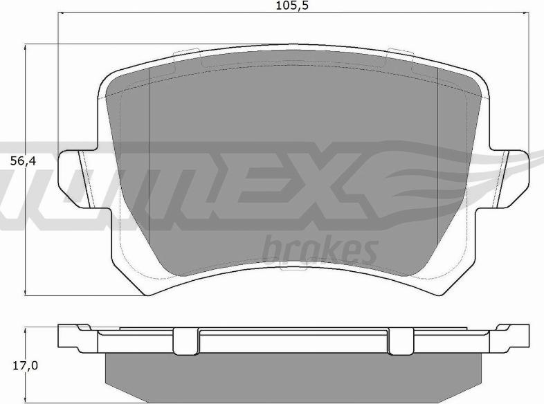 TOMEX brakes TX 15-83 - Fékbetétkészlet, tárcsafék www.parts5.com