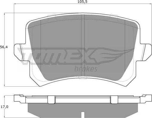 TOMEX brakes TX 15-83 - Комплект спирачно феродо, дискови спирачки www.parts5.com