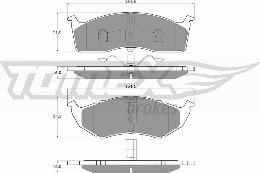 TOMEX brakes TX 15-34 - Set placute frana,frana disc www.parts5.com