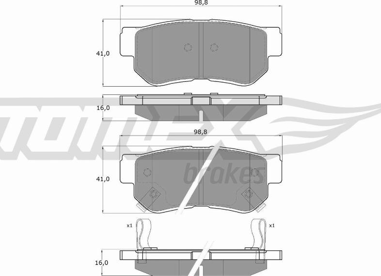 TOMEX brakes TX 15-35 - Set placute frana,frana disc www.parts5.com